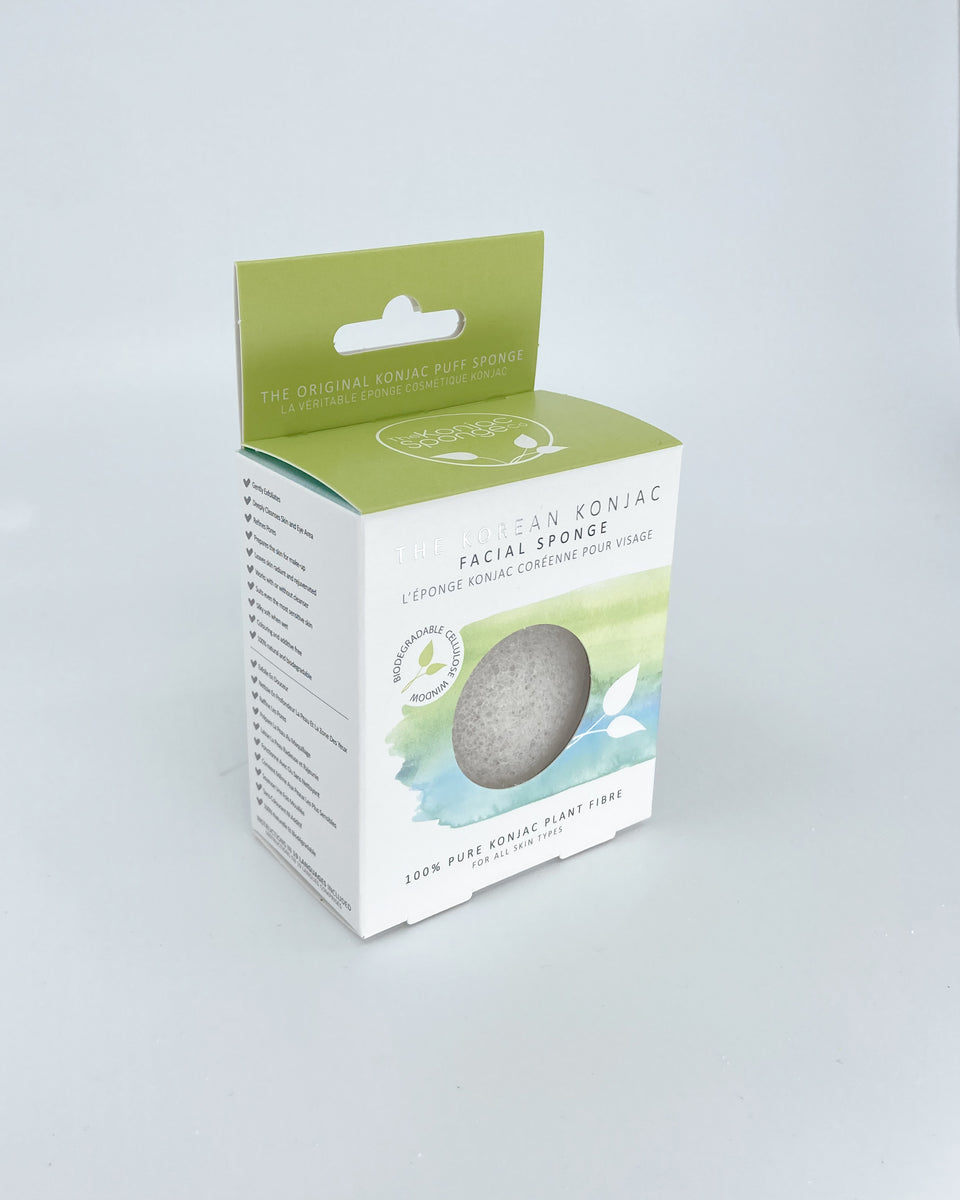 Konjac facial sponge is plant based, grown sustainably in Korea.